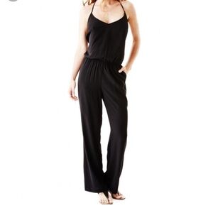 NWT Guess Alexus Halter Jumpsuit women’s size XL one piece black halter jumpsuit